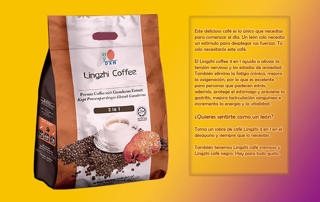 Productos lingzhi coffee 3 en 1